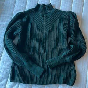Emerald mock turtleneck sweater